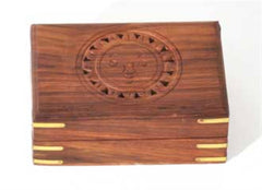 Sun Face Wood Box: Sheesham Wood / 6