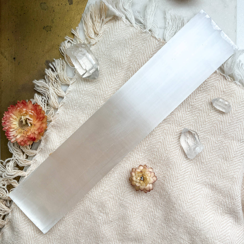 BLANK White Selenite Crystal Charging Plate Rectangle Gifts: Small 4