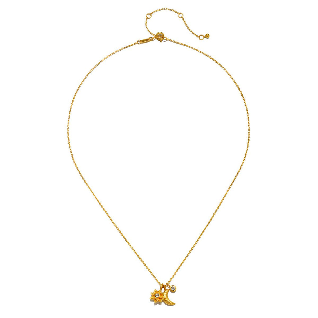 18” Spirit in Transformation Lotus Moon Necklace