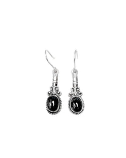 Earring with Floral Setting: Amethyst
