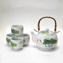 Koi Lotus Tea Set 22oz Tea Pot with 4 Cups (1/12)