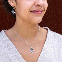 Sterling Silver 18 Inch Three Waves Necklace