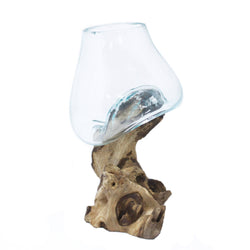 MGW-02 - Molten Glass on Wood - Medium Bowl
