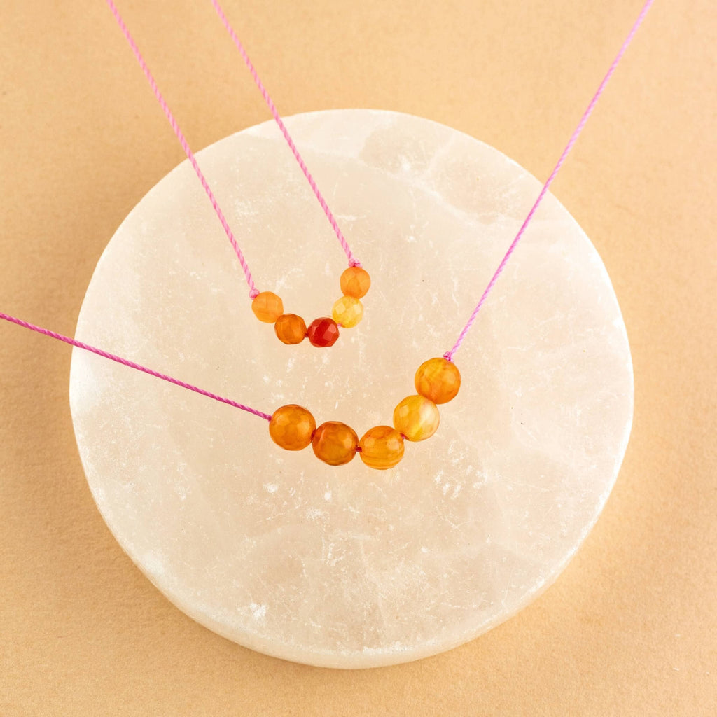 Carnelian Big Wishes Necklace for Happiness