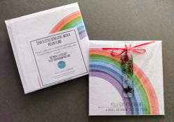 High Five A Rainbow (Whole) Greeting Card With Fused Glass