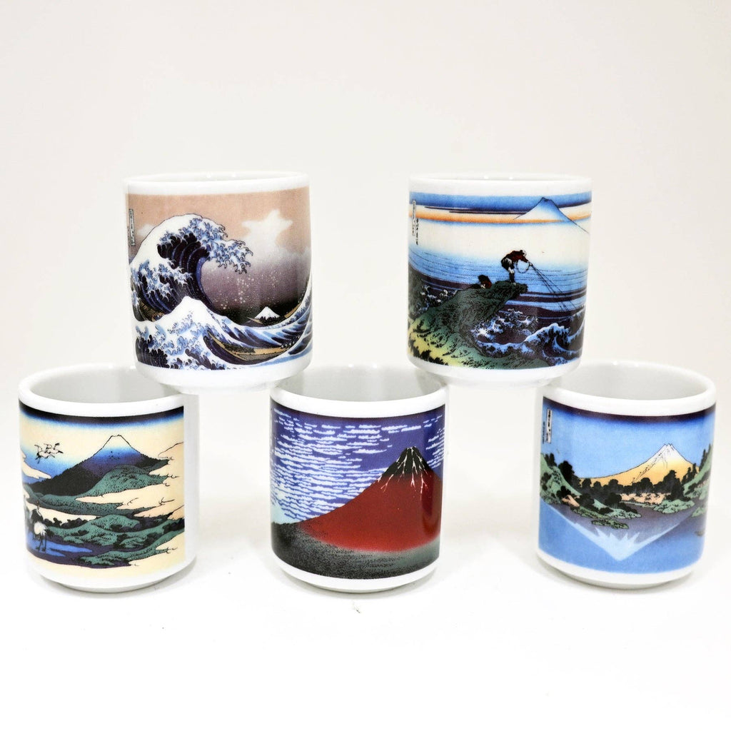 5 Piece 1.5oz Sake Cup Gift Set Hokusai JP (1/60)