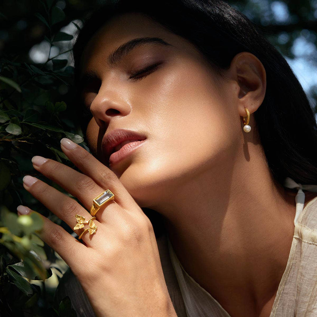 Freedom to Soar Adjustable Butterfly Double Butterfly Ring