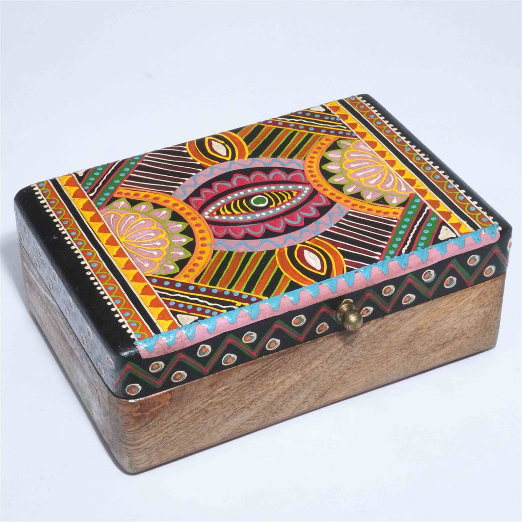 Painted Wood Box: Wood / 8