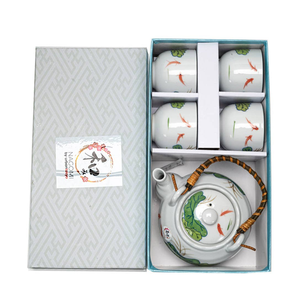 Koi Lotus Tea Set 22oz Tea Pot with 4 Cups (1/12)