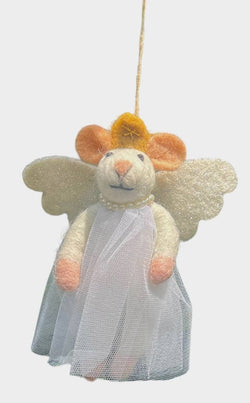 Felt ornament, mice fairy