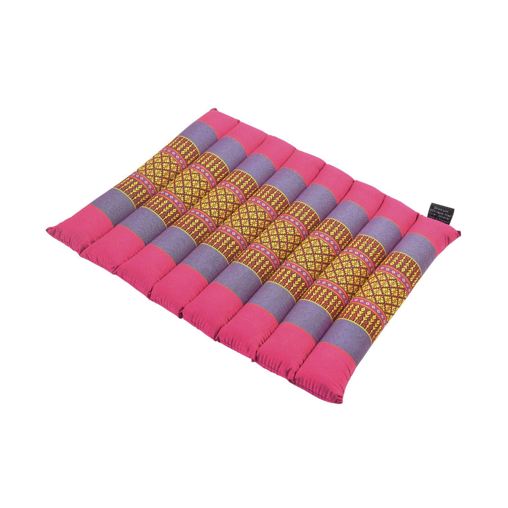 Zafuko Rollable Yoga & Meditation Cushion: Burgundy/Orange / Medium