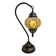 Hanging Mosaic Desk Lamp - Yellow & Orange Star Pattern