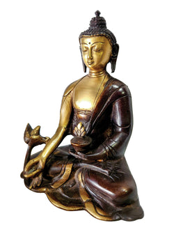 Medicine Buddha Brass Statue Antique Finish
: Brass / 6