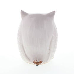 Distressed White Owl Figurine