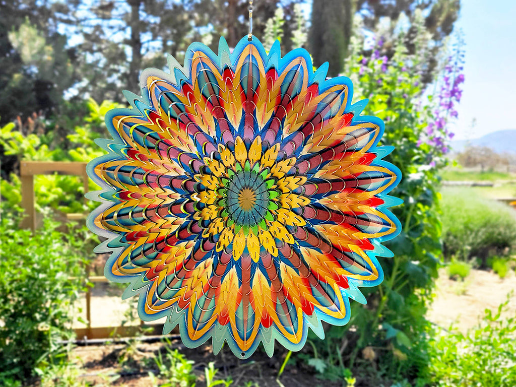 Floral Mandala - Large Wind Spinner