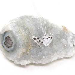 Heart Necklace - Locket: Silver