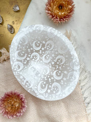 “Celestial” Oval Selenite Trinket Dish Bowl Christmas Gift