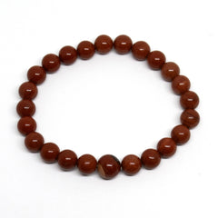 Red Jasper Beaded Bracelet - Wrist Mala - 8mm