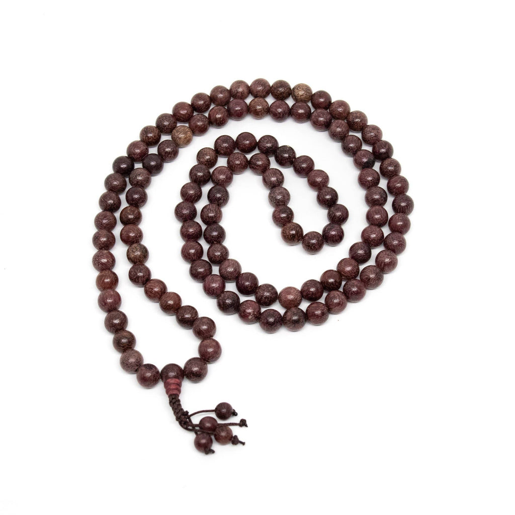 Purpleheart Wood Zen 108 Bead Mala Prayer Beads - 8mm