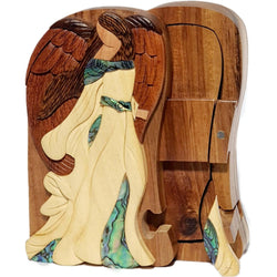 Mother of Pearl Standing Angel - Hand-Carved Gift Box