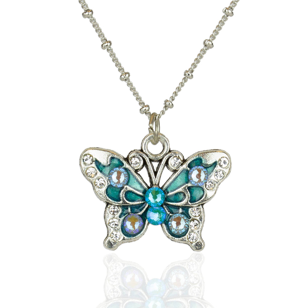 Veda Crystal Butterfly Necklace