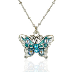 Veda Crystal Butterfly Necklace