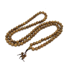 Phoenix Tail Wood Zen 108 Bead Mala - Prayer Beads - 8mm