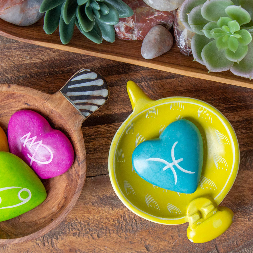 Soapstone Hippo Bowls: Dark Blue