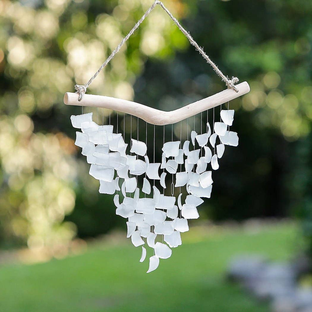 Raindrop Butterfly Mobiles - White Recycled Bottles: Large 22