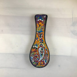 Embossed Ceramic Spoon Holder - 10