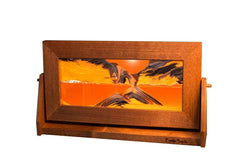 Alder Wood (Traditional) Moving Sand Art Pictures: Ocean Blue / Medium