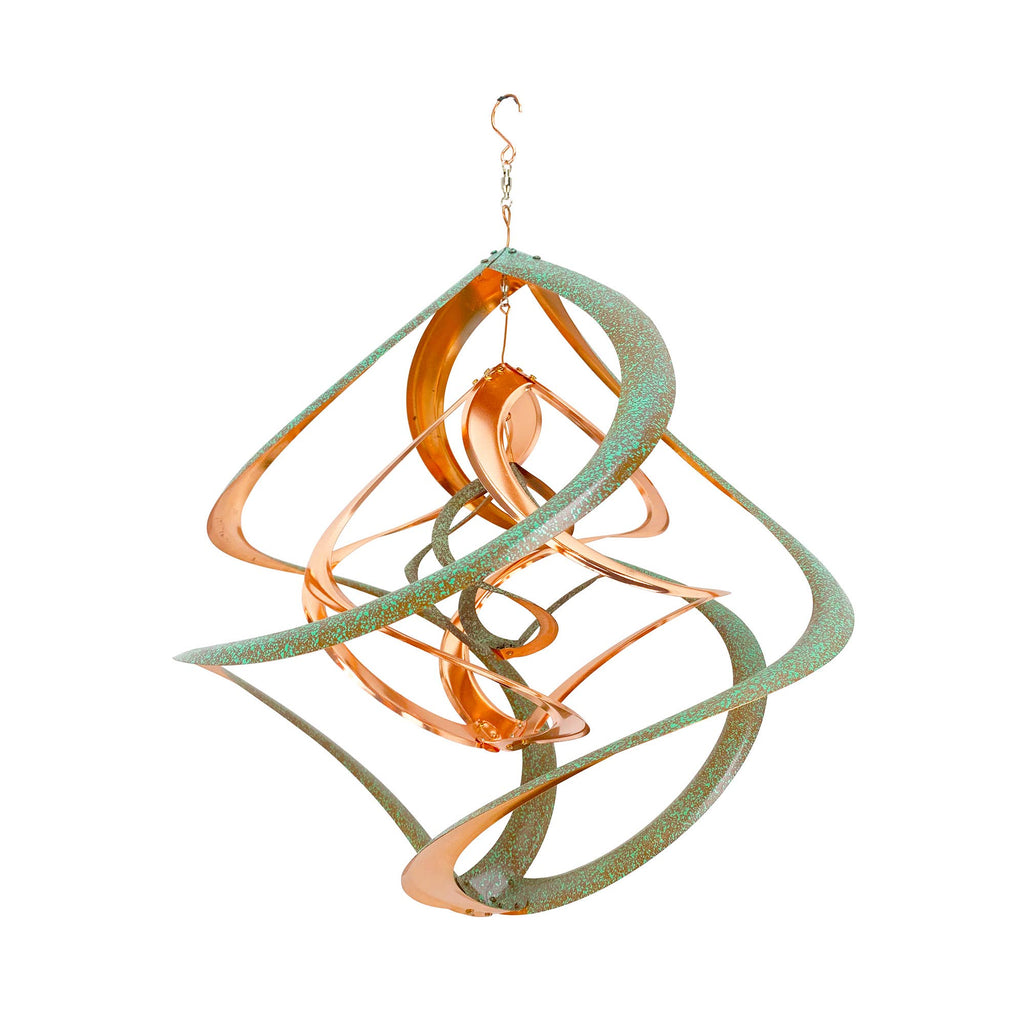Patina & Copper Triple Helix Cosmix Garden Spinner - 20
