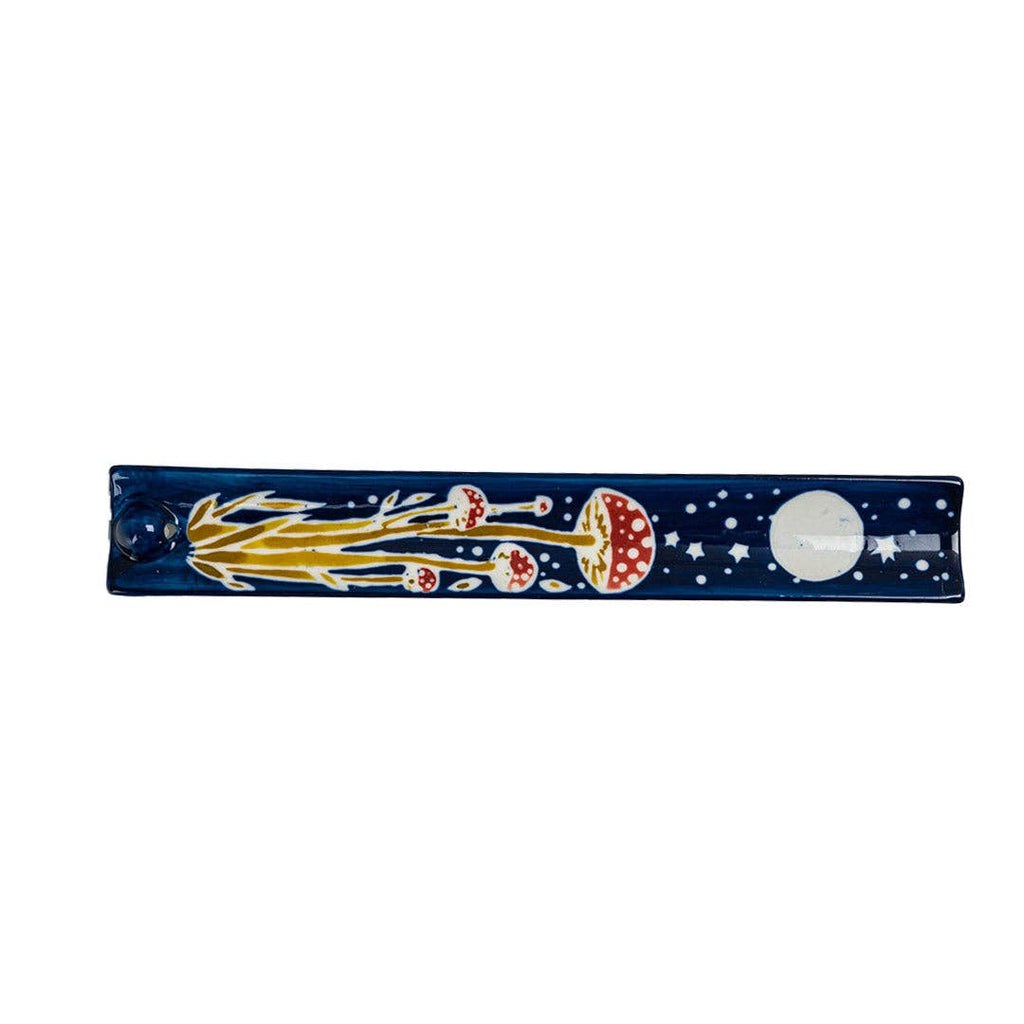 Handpainted Ceramic Incense Holder 9 inch L Toadstool (1/72)