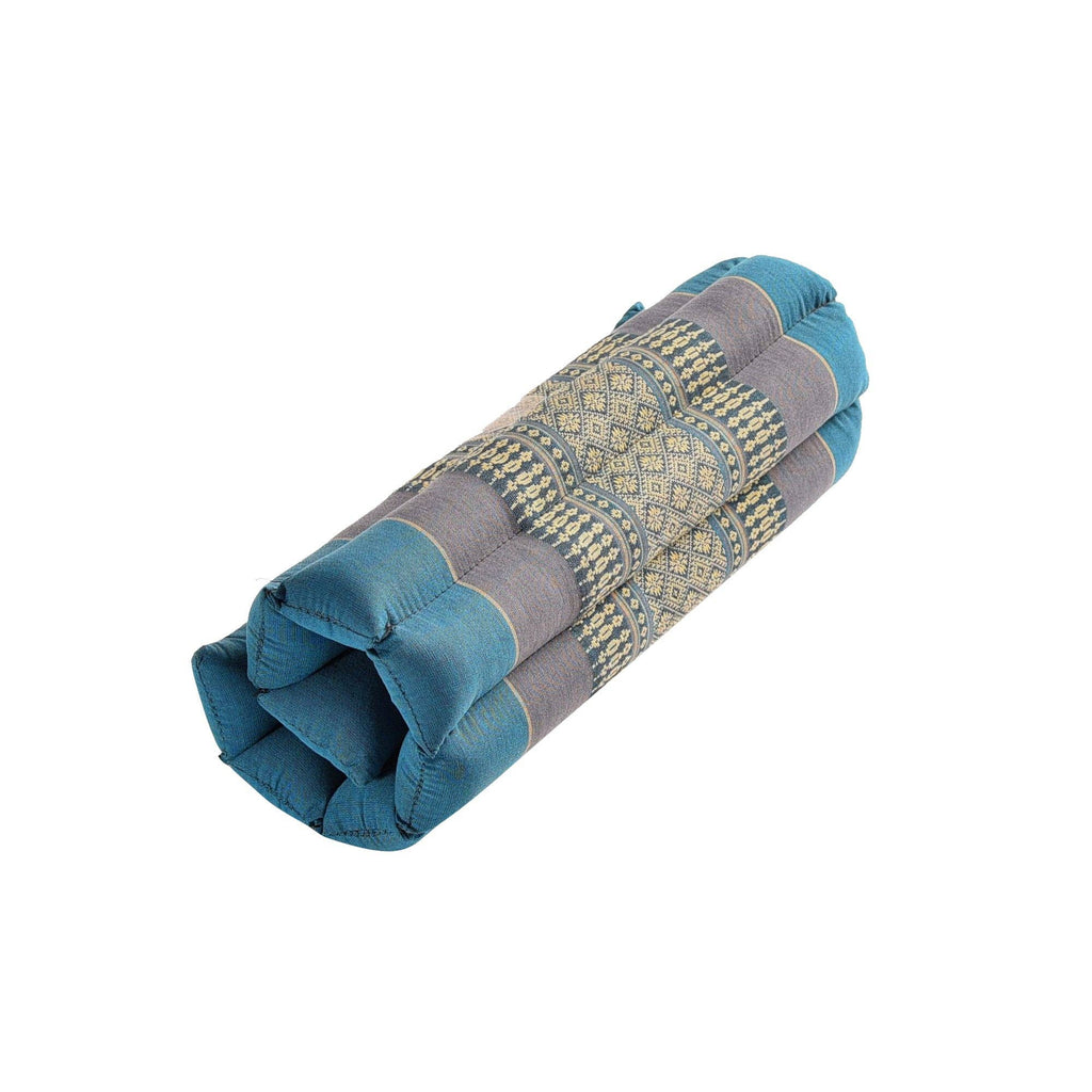 Zafuko Rollable Yoga & Meditation Cushion: Burgundy/Orange / Medium