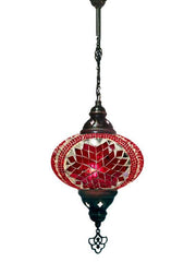 Red Star Pattern With Size 3 Globe Chandelier