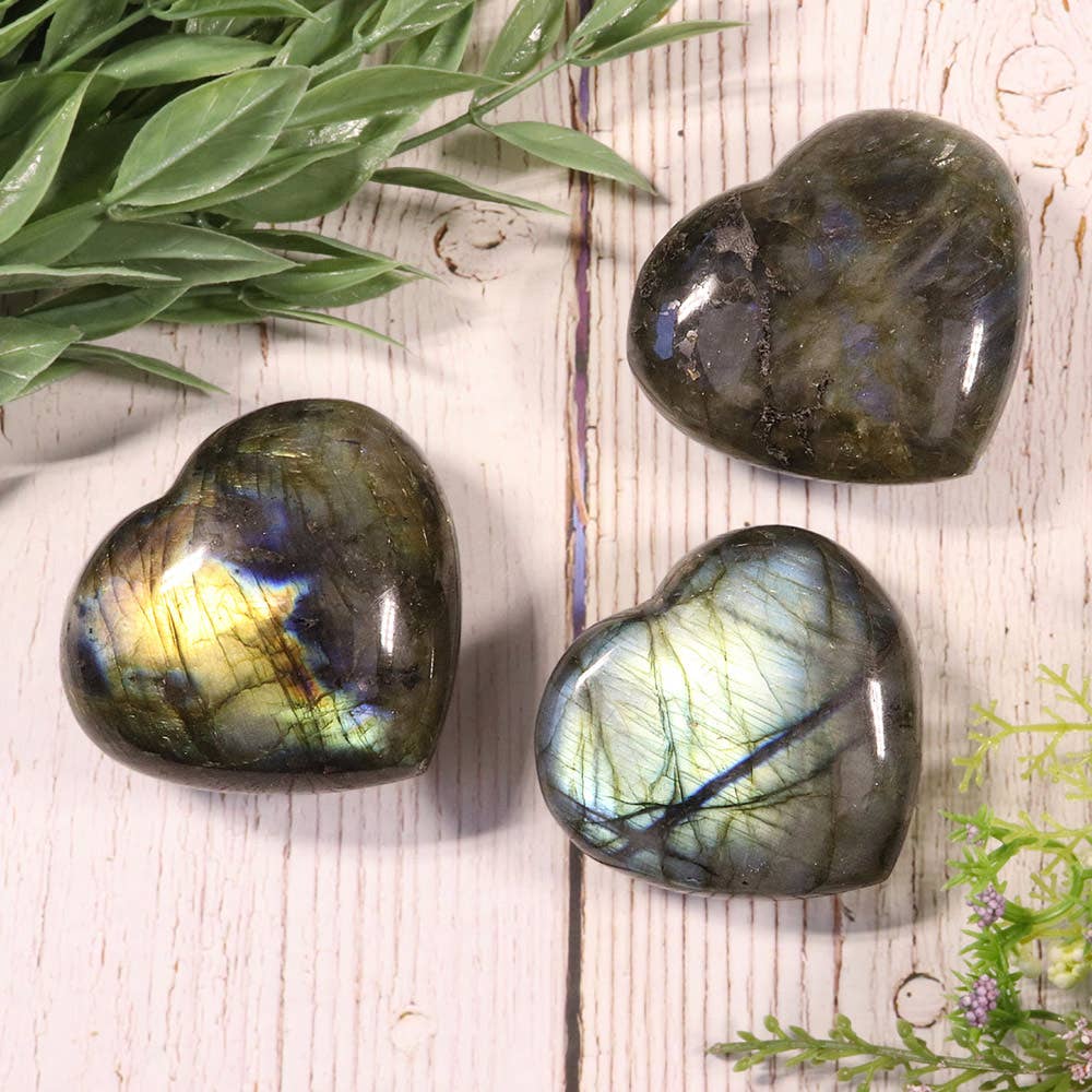 Labradorite Heart - Labradorite Gemstone