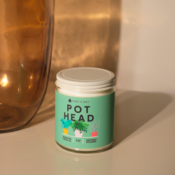 Pot Head, Plant Lover Gift, Plant Parent Gift Funny Candles: 4oz