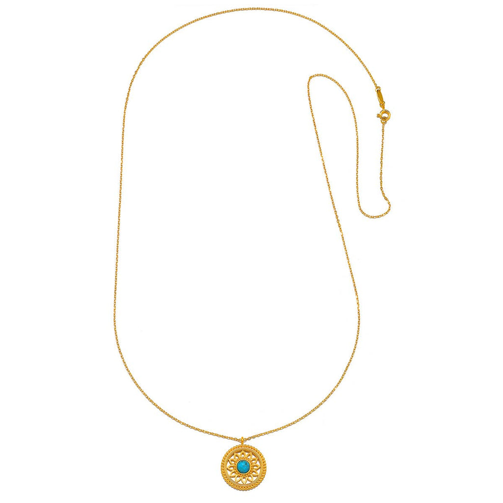 Summer - 32” Nurture Intuition Turquoise Mandala Necklace 32
