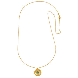 Summer - 32” Nurture Intuition Turquoise Mandala Necklace 32