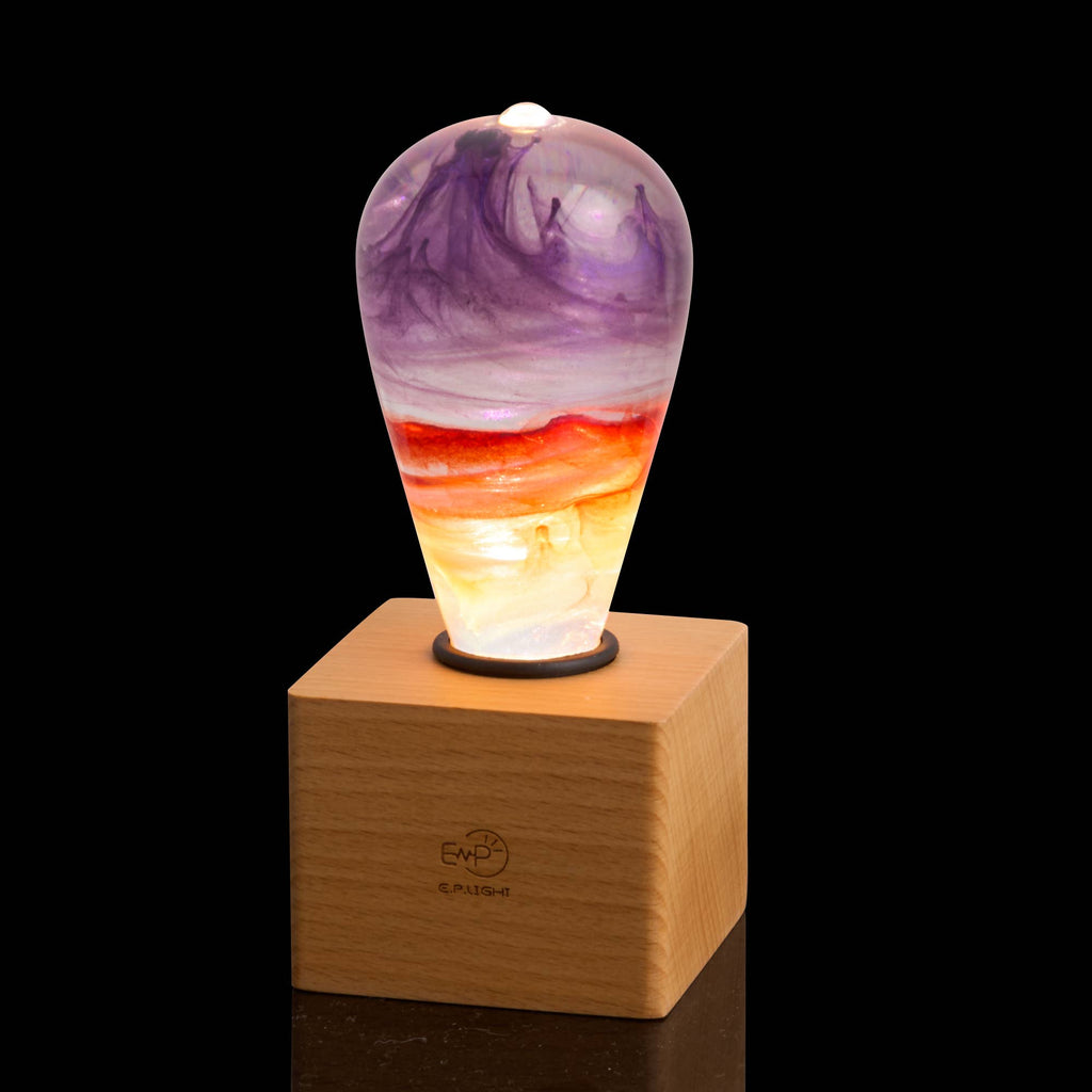 EP LIGHT Handmade Passion Led Light Bulb Novelty Gifts: Wooden Base Only
