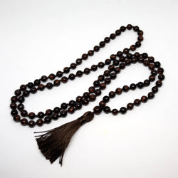 Red Tiger's Eye Knotted 108 Bead Mala - Prayer Beads - 8mm