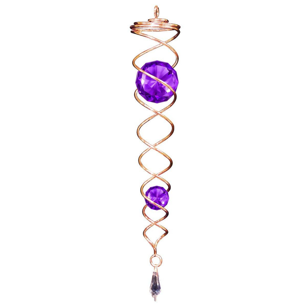 Copper / Purple - Crystal Twister Wind Spinner