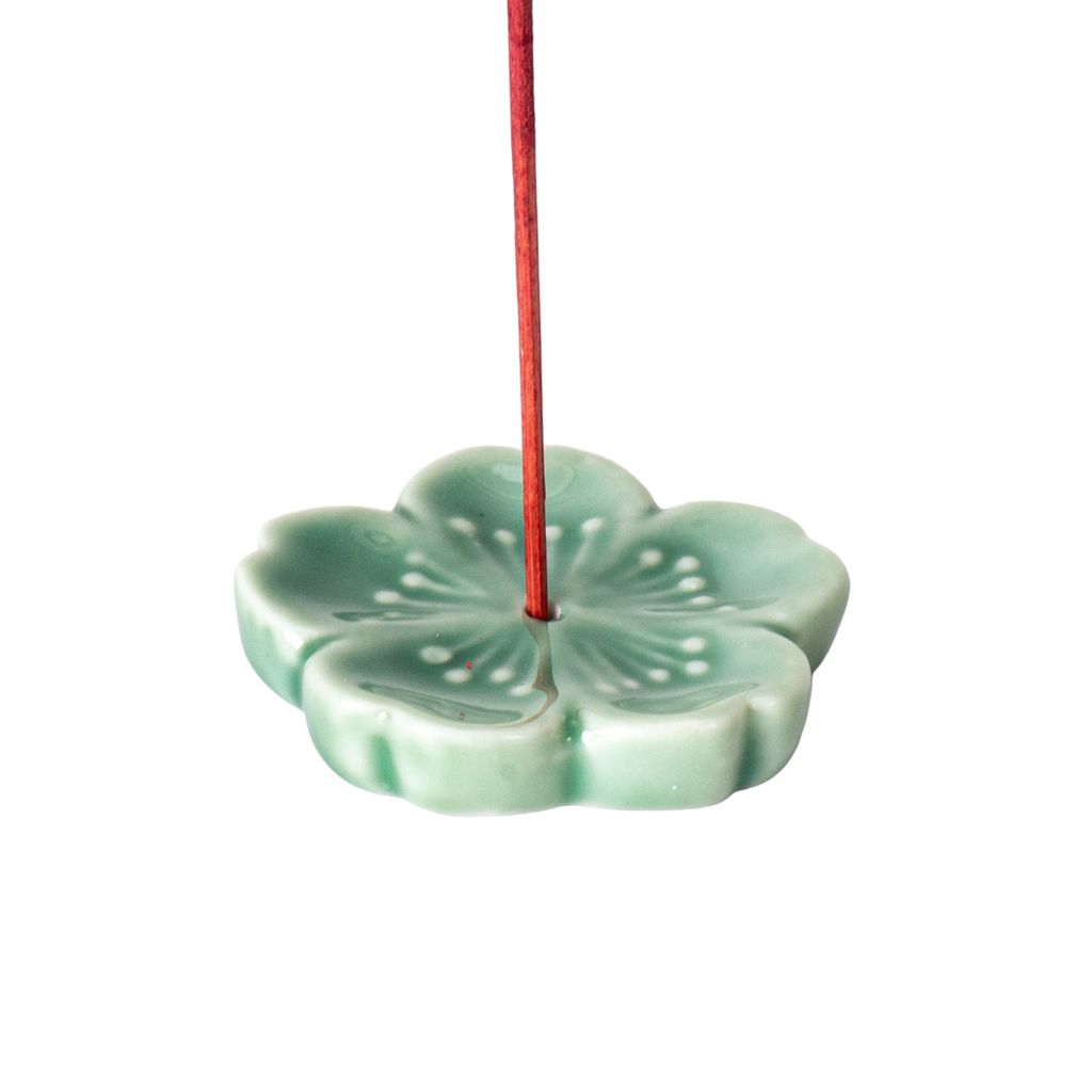 Sakura Cherry Blossom Incense Holder 2 inch Green (50/500)