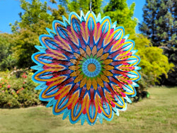 Floral Mandala - Large Wind Spinner
