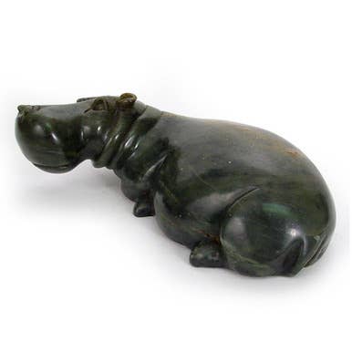 Stone Hippo: 8 inch
