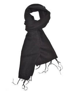 Brushed Woven Scarf, Black