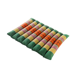 Zafuko Rollable Yoga & Meditation Cushion: Burgundy/Orange / Medium