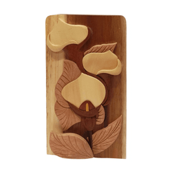 Peace Lily - Hand Carved Keepsake Gift Box