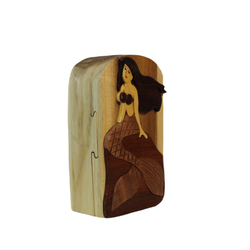 Mermaid - Hand Carved Keepsake Gift Box