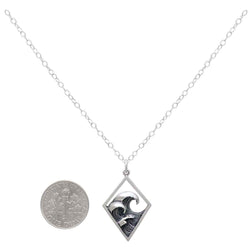 Sterling Silver 18 Inch Three Waves Necklace